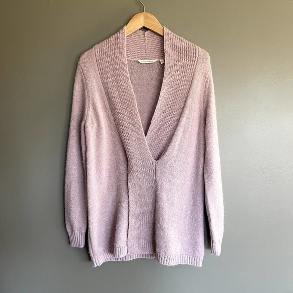 Soft Surroundings Serena Sweater in Dawn Pink Size Small Alpaca Wool Ribbed - Picture 2 of 13